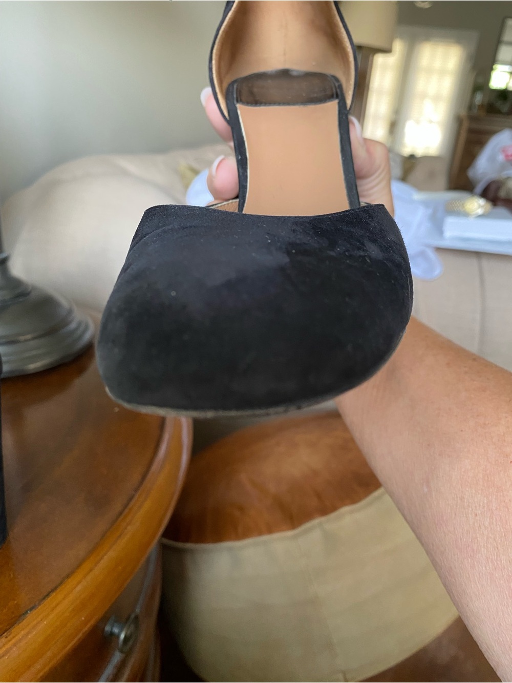 Laurence Dacade Paris Black Suede Mary Jane Block Heel Pumps 39 1/2. - Picture 8 of 13